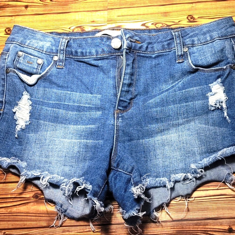 Denim Cut off Distressed Shorts
